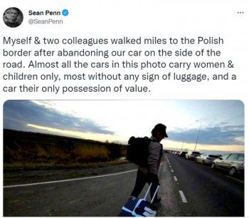 شاهد .. شون بن أحد ضحايا الحرب الروسية الأوكرانية