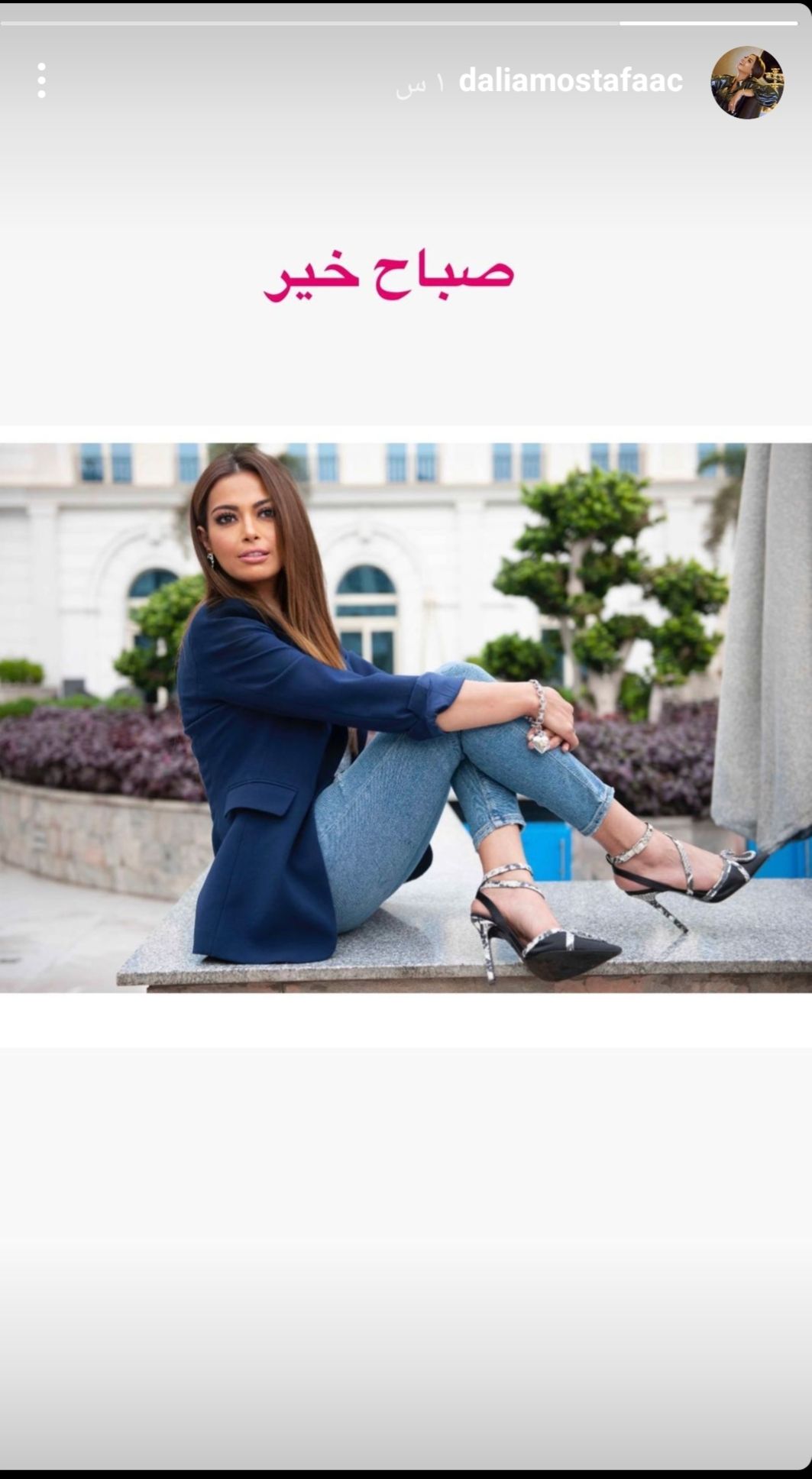 داليا مصطفي تصبح علي جمهورها بإطلالة ساحرة- شاهد