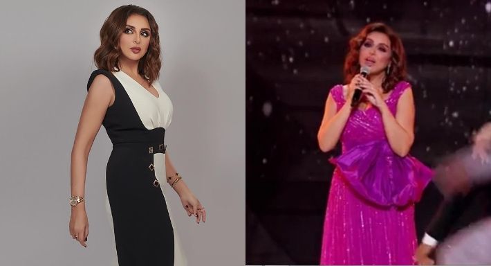 أنغام لبست ” بطانة ” علشان الفستان ميبقاش علي البحري – شاهد