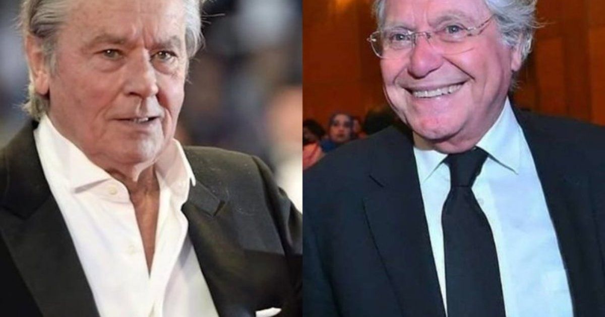 شاهد .. بالصورة- حسين فهمي ينعى آلان ديلون وينشر صورة قديمة تجمعهما