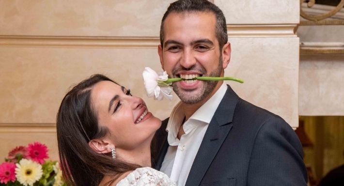 أميرة منورة – شاهد علي عقد قران شام الذهبي ابنة أصالة