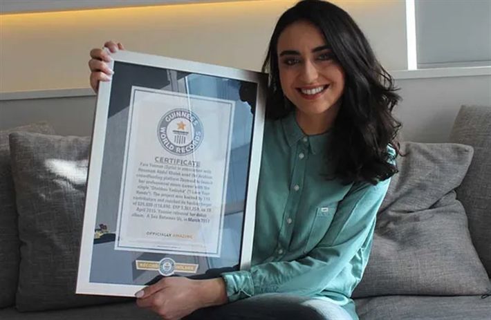 الثنائي المصري ” عمرو دياب وتامر حسني ” مشرفينا في موسوعة جينيس