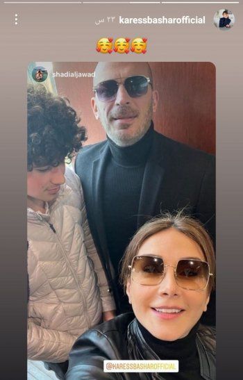 شاهد .. طليق كاريس بشار برسالة جديدة لها والأخيرة ترد عليه بقبلة