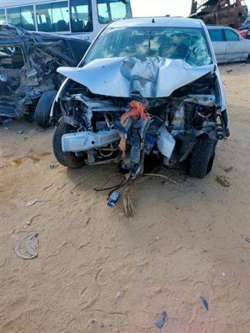 شاهد .. بالصور- زوجة أحمد سعد تتعرض لحادث سير خطير وتنجو منه بأعجوبة