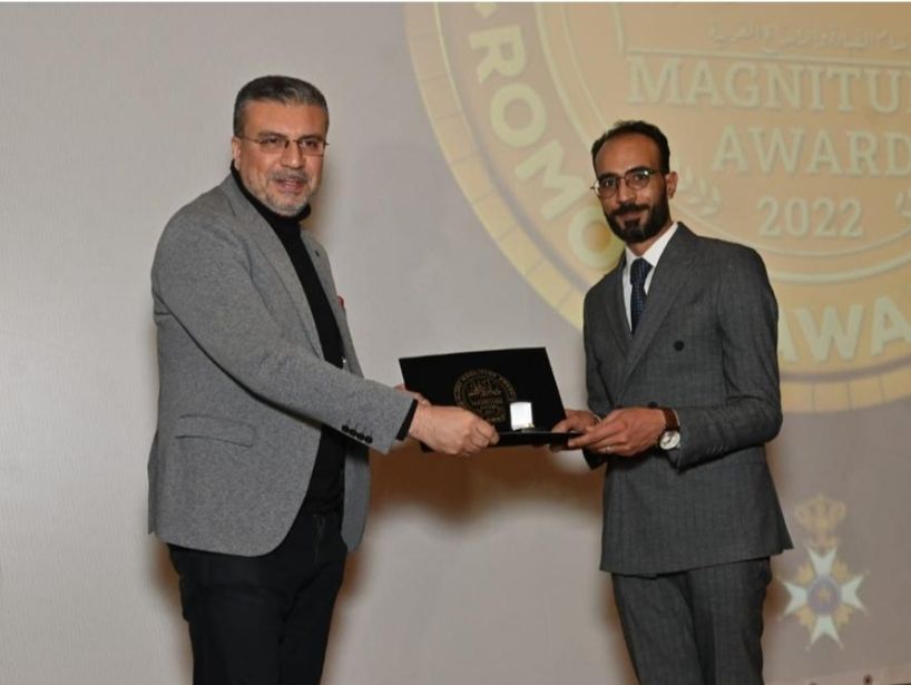 عمرو الليثى يحصل على جائزة ” ملهم” من اتحاد رواد الأعمال العرب