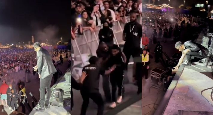 بالفيديو – محمد رمضان يهاجم أمن حفله بالسعودية