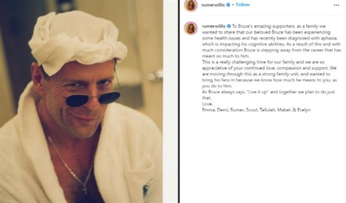 نهاية حزينة – بروس ويليس يعتزل التمثيل بعد فقدان القدرة على الكلام