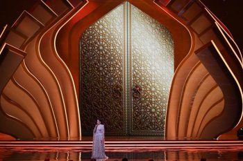 شاهد .. بالصور - شريهان تقدم حفل قرعة مونديال قطر 2022 وهذا ما قالته