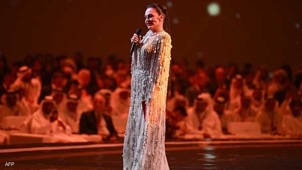 بالصور.. شريهان مفاجأة قرعة كأس العالم قطر 2022