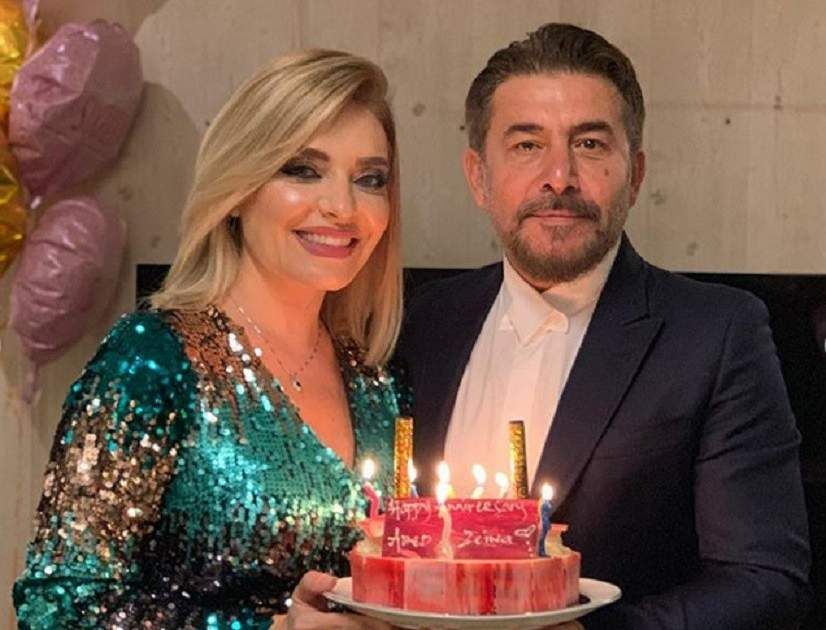 شاهد .. هكذا احتفل عابد فهد بـ عيد ميلاد زوجته زينة يازجي ورسالة رومانسية منه لها