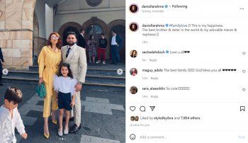 شاهد .. دانييلا رحمة ساحرة بالأصفر وسعيدة برفقة عائلتها في أستراليا-بالصور