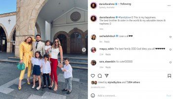 شاهد .. دانييلا رحمة ساحرة بالأصفر وسعيدة برفقة عائلتها في أستراليا-بالصور