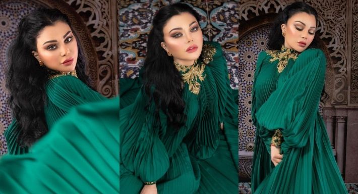 هيفاء وهبي بتمسي عليكم بالعباءة الرمضانية – شاهد علي الجمال