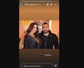 شاهد .. بالصورة - درة برفقة زوجها بأحدث ظهور لها