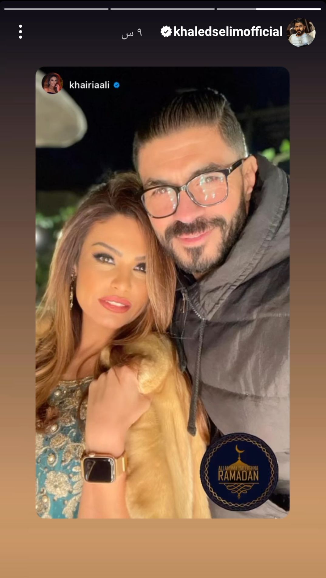 في لحظة رومانسية .. خالد سليم يتألق برفقة زوجته- شاهد