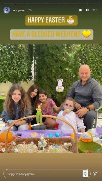 شاهد .. نانسي عجرم تعايد الجمهور بصورة عائلية رائعة!