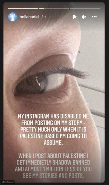 شاهد .. بيلا حديد تُمنع من التضامن مع القضية الفلسطينية وترفع الصوت