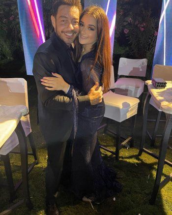 شاهد .. بالصورة - ملك أحمد زاهر تحتفل بعيد ميلاد والدها