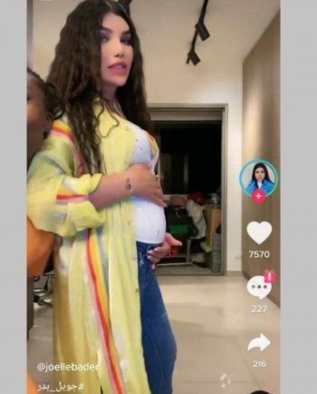 شاهد .. جويل بدر تكشف عن حملها بصورة لبطنها المنتفخة