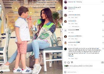 شاهد .. هبة نور تخطف الأنظار بصورة مع إبن شقيقها