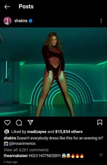 شاهد .. شاكيرا تضج موقع التواصل بأحدث صورة لها والسبب ما إرتده