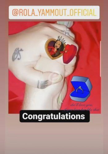 شاهد .. بالصورة- رولا يموت تعلن خطوبتها على شاب عراقي ثم تفاجئ الجمهور بهذا التصرف