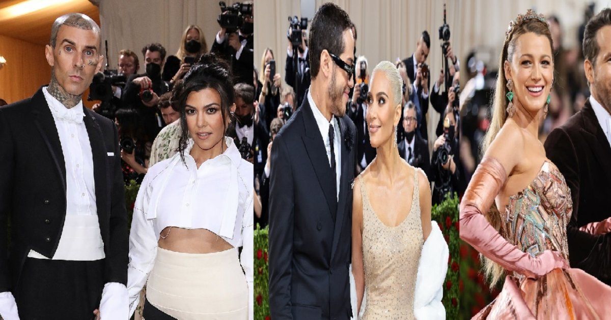 شاهد .. أبرز اطلالات النجوم في الـ Met Gala..بليك ليفلي الأجمل وكيم كارداشيان بفستان مارلين مونرو وخطيب كورتني يرتدي تنورة