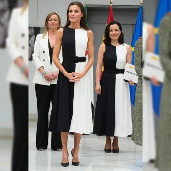 شاهد .. سيدة ترتدي فستان الملكة ليتيزيا نفسه.. وهذه ردة فعل الأخيرة