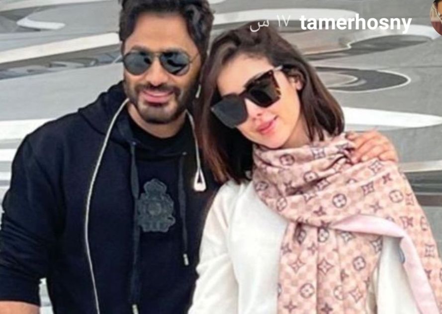 صورة تكشف حقيقة طلاق تامر حسني وبسمة بوسيل