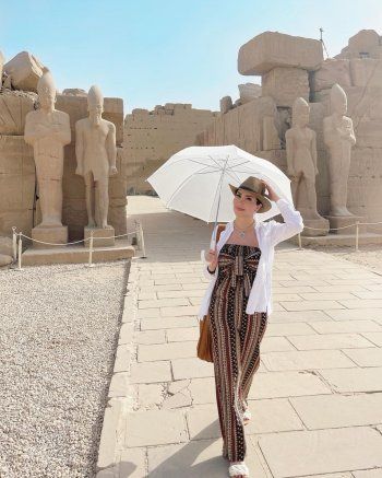 شاهد .. نسرين طافش تقضي عطلتها الصيفية في مصر.. والجمهور يتفاعل مع جمالها