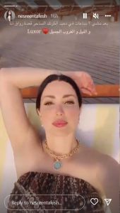 اتفرج – نسرين طافش تبرز مفاتنها بـ”الكاش مايوه”