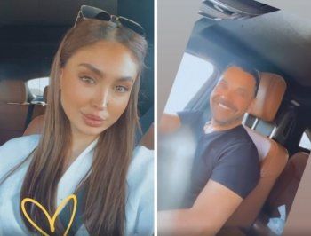 شاهد .. بالصورة- نيكول سعفان وطارق العريان يظهران للمرة الأولى بشكل علني