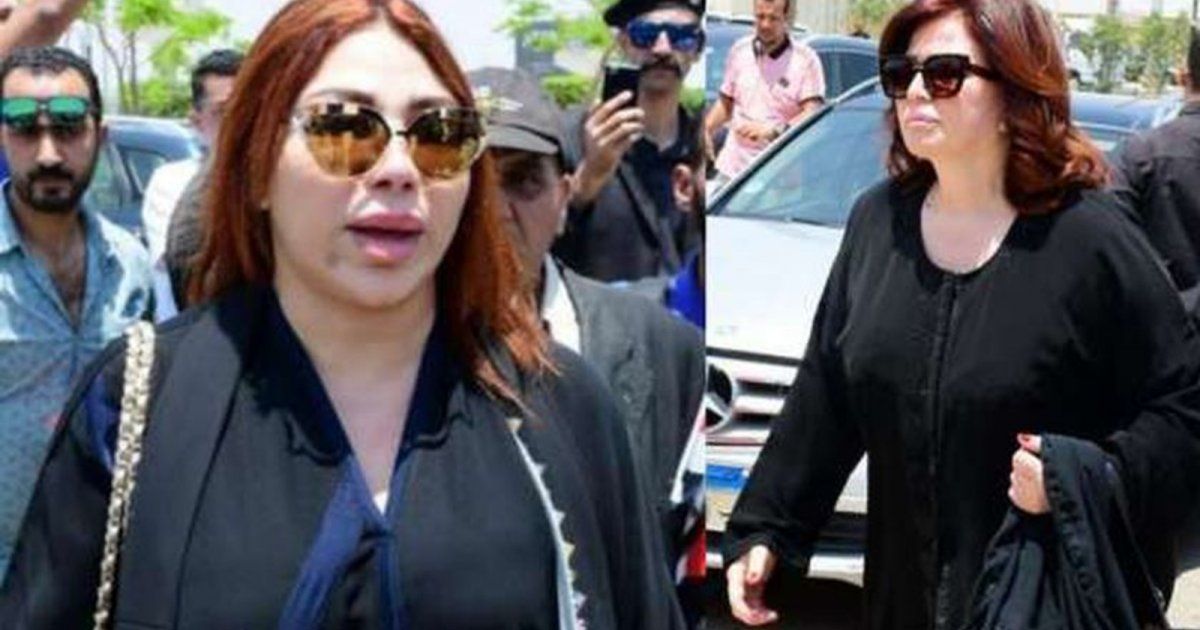 شاهد .. إليكم قصة الخلاف الكاملة بين غادة إبراهيم وإلهام شاهين أثناء جنازة سمير صبري