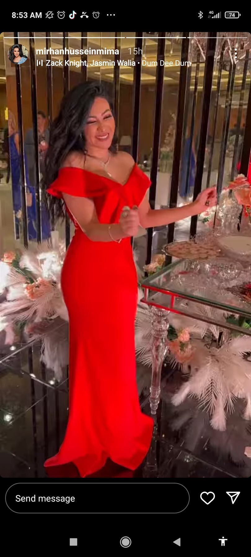 ميريهان حسين ولعت فرح بوسي بالأحمر الناري – شاهد