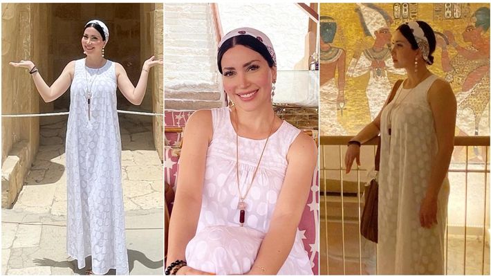 نسرين طافش تستمتع بإجواء معبد حتشبسوت – شاهد