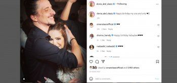 شاهد .. بالصورة - هكذا إحتفلت دنيا عبد العزيز بعيد ميلاد زوجها