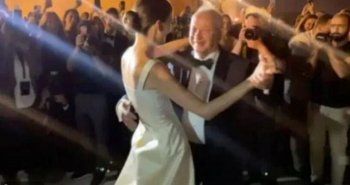شاهد .. نجيب ساويرس يرقص في حفل زفاف ابنه أنسي على غناء عمرو دياب بحضور توني بلير-بالصور