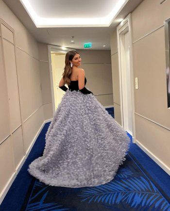 شاهد .. بالصور- إلين سليمان تتألق على السجادة الحمراء بإطلالتين مختلفتين