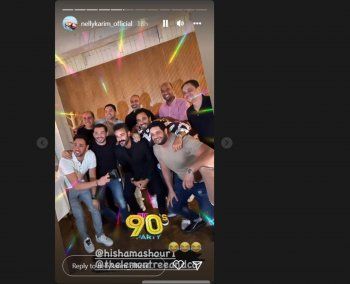 شاهد .. بالصور - هكذا إحتفلت نيللي كريم بعيد ميلاد زوجها