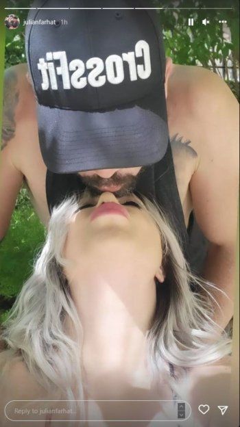 شاهد .. جوليان فرحات يدخل القفص الذهبي وقبلة رومانسية تجمعه بزوجته - بالصور