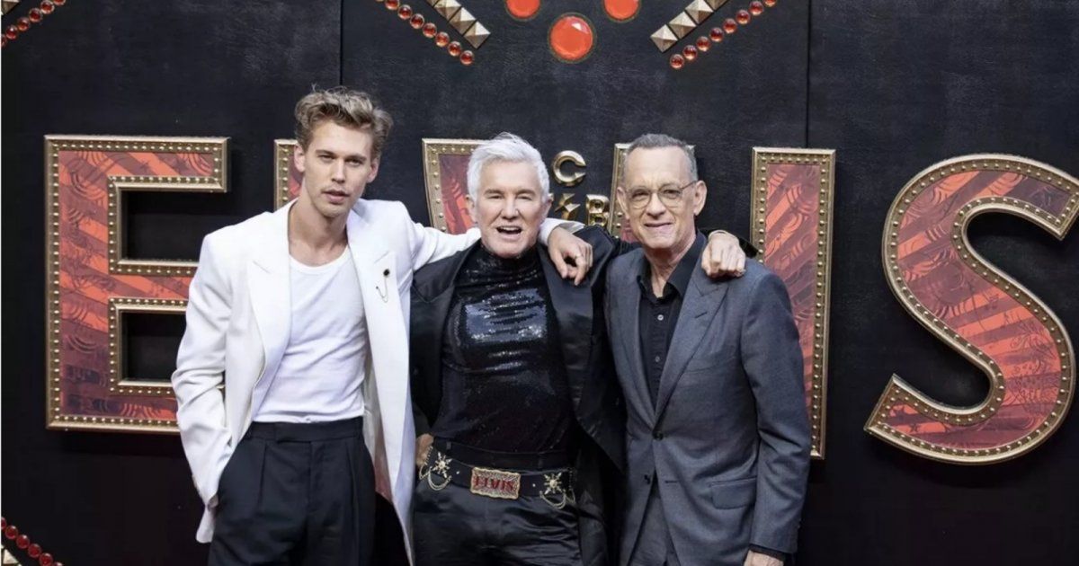 شاهد .. صورة تجمع أوستين باتلر وتوم هانكس خلال العرض الأول لفيلم ألفيس في لندن