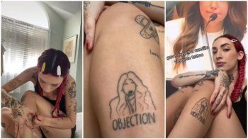 شاهد .. محامية جوني ديب كاميل فاسكيز تتحول الى وشم يرمز الى القوة - بالصورة