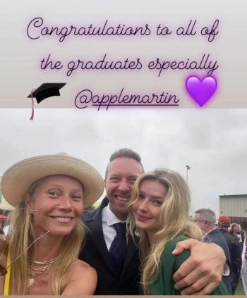 شاهد .. بالصورة - غوينيت بالترو وكريس مارتن يحتفلان بتخرج إبنتهما