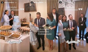 شاهد .. بالصور- رابعة الزيات تحتفل بخطوبة إبنها "علي"