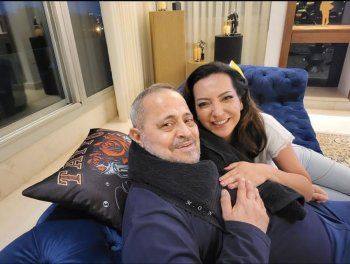 شاهد .. جورج وسوف يجمع أمل عرفة وعبد المنعم عمايري في منزله وهذه التفاصيل - بالصور