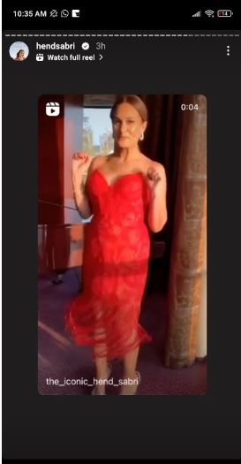 بالأحمر – هند صبري بفستان مكشوف هيجننك .. شاهد