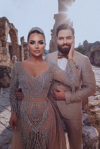 شاهد .. بالصور - الممثل اللبناني حسين فنيش يحتفل بعقد قرانه