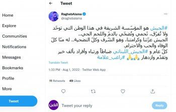 شاهد .. راغب علامة بمناسبة عيد الجيش:"الجيش هو المؤسّسة الشريفة في هذا الوطن"