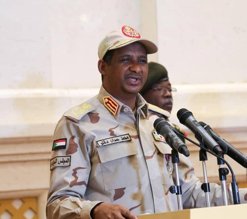 دقلو يعلن تعهده و البرهان بإختيارالمدنيين لرئيسي سيادة ووزراء