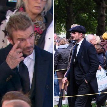 شاهد .. بالصورة - من هو النجم الكبير الذي إنتظر لساعات الى جانب مواطنيه لتوديع الملكة إليزابيث الثانية؟